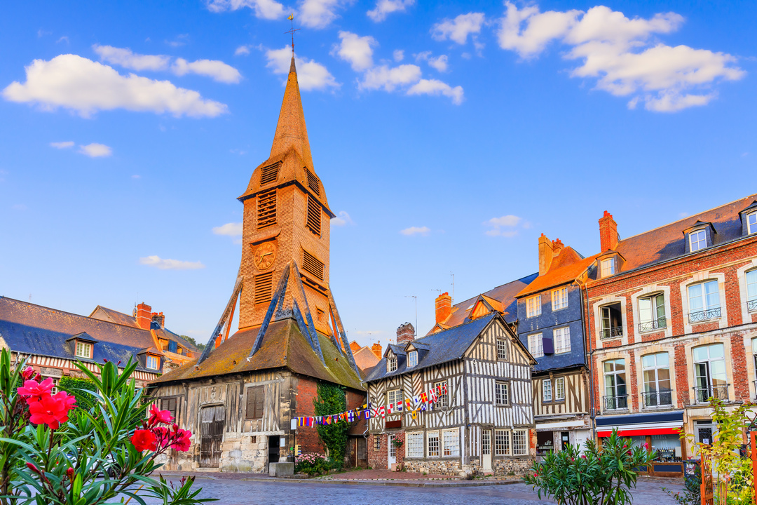 Eglise Sainte-Catherine dans le centre-ville de Honfleur en Normandie